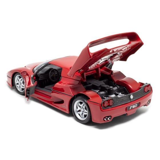 Coleção Miniatura De Ferro Ferrari F50 18cm 1:24 Burago